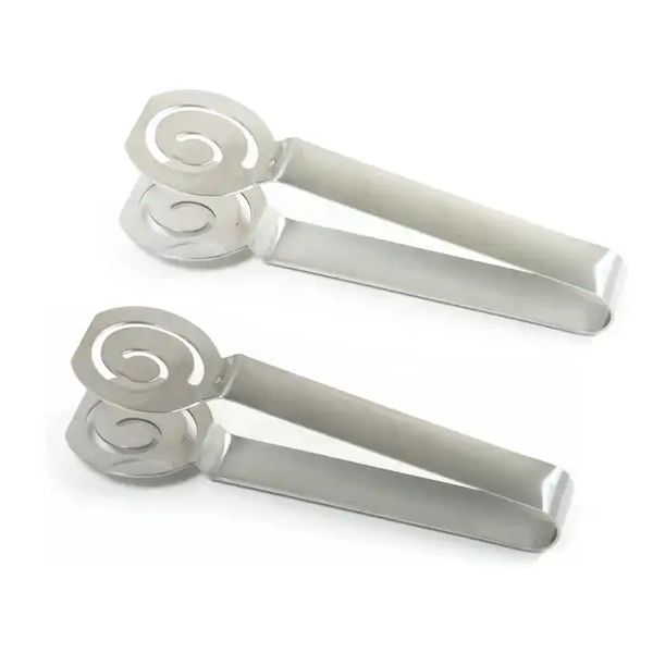 200pcs Multi-function Kitchen Gadgets ice tong Sugar Cube Clip Stainless Steel Tea Bag Squeezer Tongs