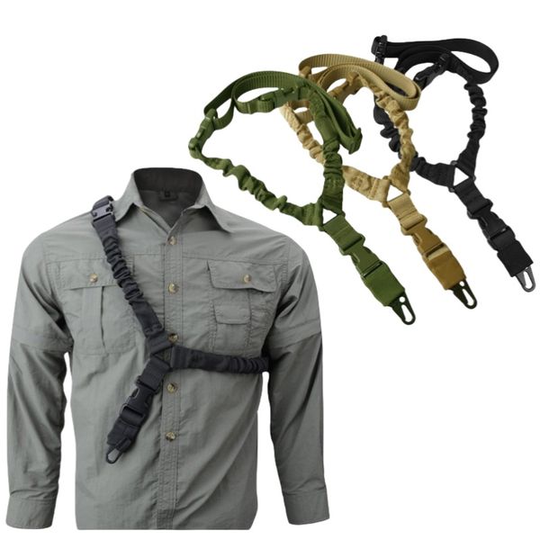 Multifunctional Outdoor Single Point Tactical Waist Rope - Nylon Diagonal Cross Belt for Mission Use