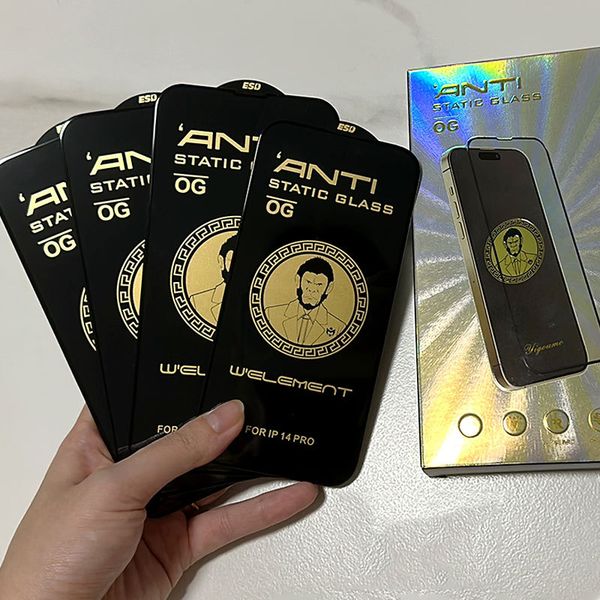 Screen Protector For iPhone 16 Pro Max 15 Plus 14 13 Mini 12 11 XS XR X 8 7 SE Big Curved Tempered Glass Film Guard Anti Static Protective C