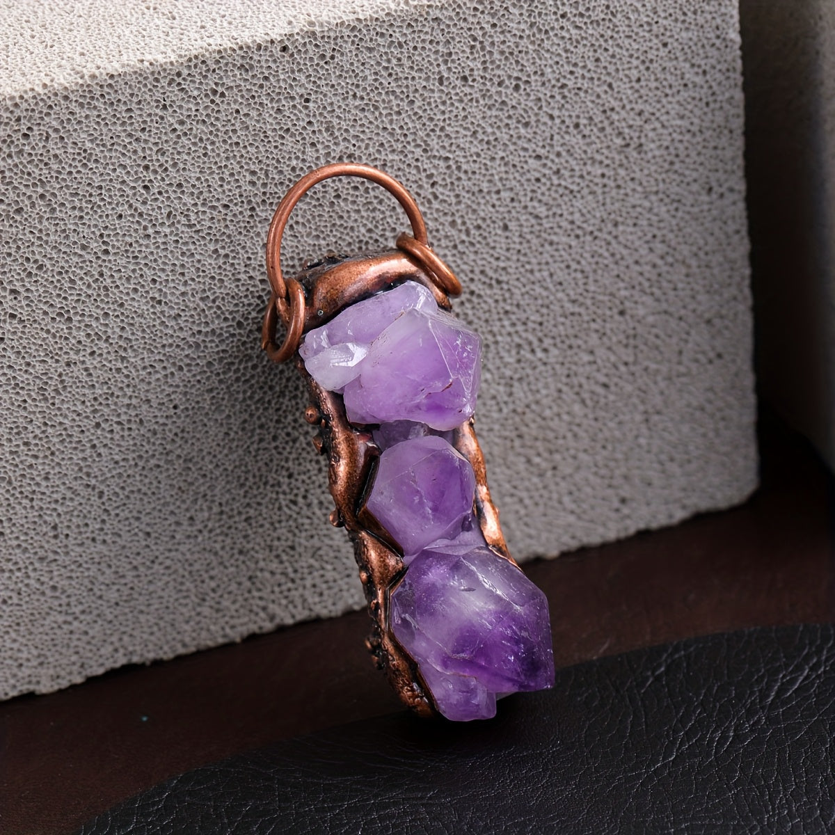 TEMU 1pc Fashionable Retro Natural Amethyst Combination For Men And Women Diy Wearing Necklaces, Clothing Accessories, Necklaces, Pendants, Worry