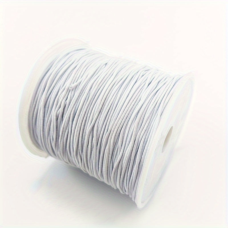 TEMU 0.8mm Sturdy Stretchy Elastic Cord - Nylon & Polypropylene Beaded String For Jewelry Making, Bracelets, Necklaces, Diy Crafts - White & Black