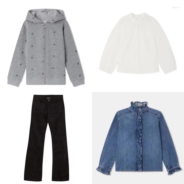 Clothing Sets Pre-sale (ship September) 2023 Baby Girls Clothes BP Print Floral Shirts Kids Dress for Long Sleeve Cherry Top Boys Pants