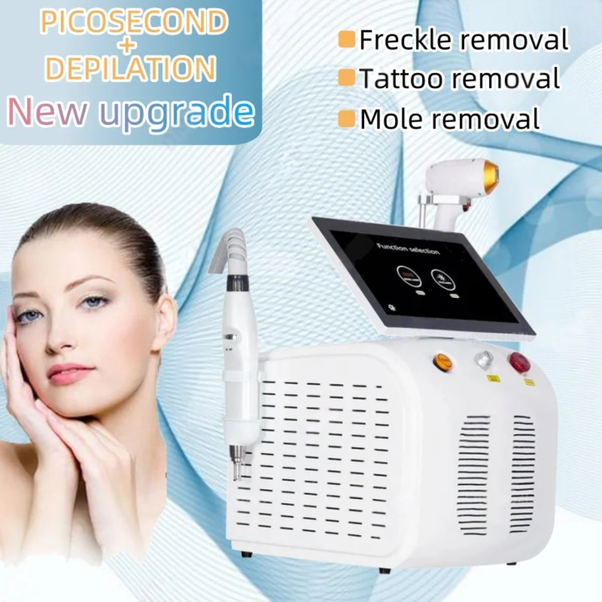2in1 Diode Laser and Picosecond Laser 808 Diode Laser Hair Removal Tattoo Removal Machine Multifunctional beauty instrument