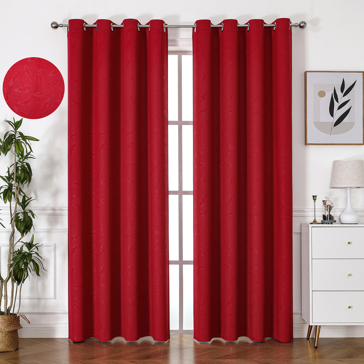 YL-36959 thick double-sided linen blackout curtain project hotel school sound insulation heat insulation blackout cotton linen curtain finished prod