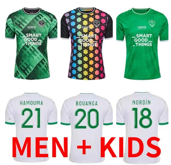 2023-2024 AS Saint-Etienne Soccer Jerseys DIONY Maillot Home and Away Green White Football Shirts