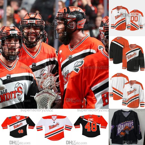 Hockey Jerseys Buffalo Bandits 2021 NLL Hockey Jersey Dhane Smith Steve Priolo Tehoka Nanticoke Chase Fraser Matt Vinc Josh Byrne Connor Fie