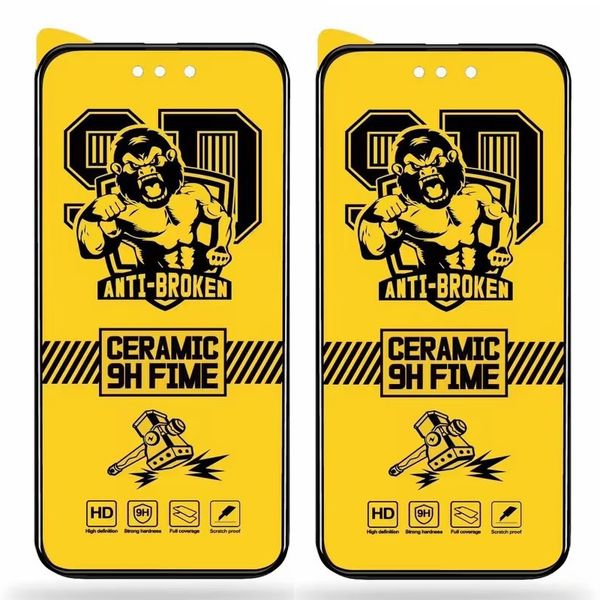 Screen Protector For iPhone 16 Pro Max 15 Plus 14 13 Mini 12 11 XS XR X 8 7 SE 9H Ceramic Film HD Matte Screen Protector Full Glue Anti Brok