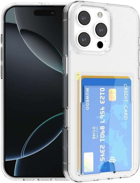 Pro 3 16 Max Case Hybrid Slim Fit Transparent Wallet Cover with Card Holder Slot, TPU + PC, Anti-Yellowing, 6.9 AntiYellowing