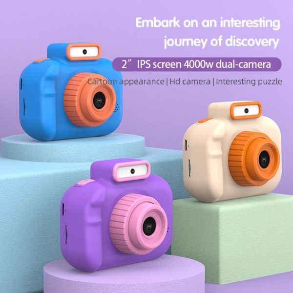 Kids Camera Selfie Pixels 1080P HD Screen Blue PurPle Dual Cameras Children Camera Children Camera for Baby Camara Foto Infantil