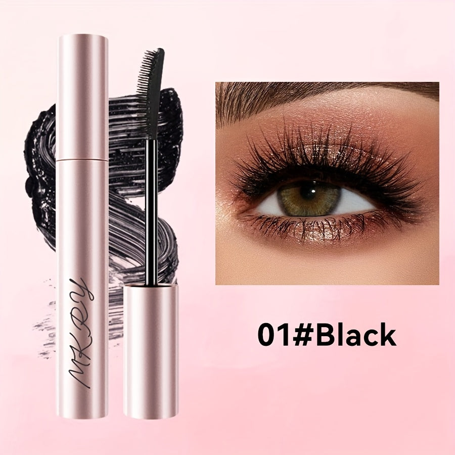 TEMU Japanese & Korean Lengthening & Curling Mascara - Waterproof, Sweat-proof, Formula With Flexible Brush For All Light Beige Types, 2 Colors () -