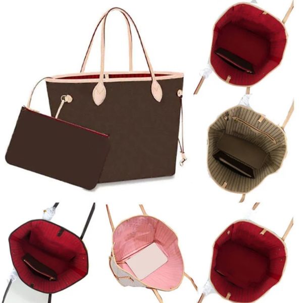 Large tote bag designer women totes shoulder bag classic leather woman 3 sizes luxury handbag purse large practical bag clutch wallet