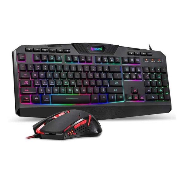 Keyboards Redragon S101 Gaming Keyboard M601 Mouse RGB Backlit Gaming Keyboard Programmable Backlit Mouse Value Combo Set H241123