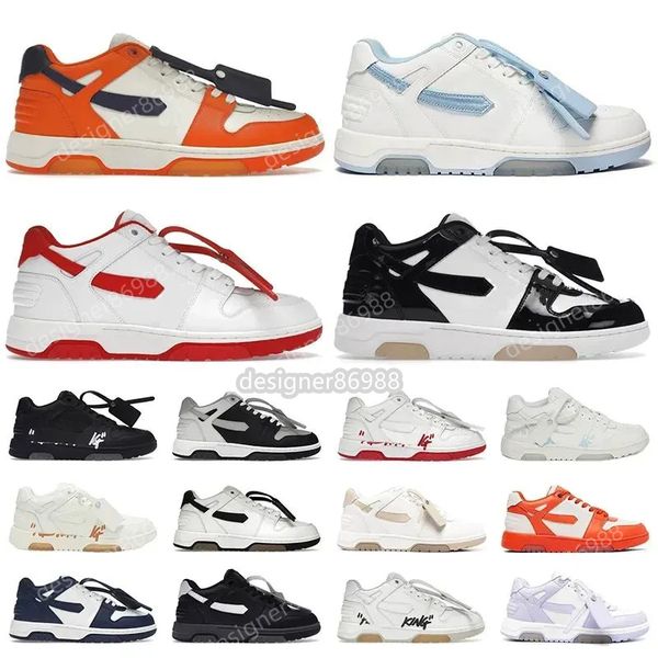 Designer Out Of Office Sneaker Shoes Walking Running White Low Top Suede Leather Platform Trainer Breathable Casual Sport Shoe Party Dress W