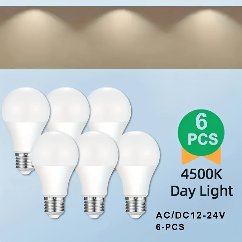 TEMU 6pcs A19 E26 Led Light Bulbs, 14w Equivalent To 60w Traditional Bulbs, 4500k Daylight White, 1100lm Brightness, No & -saving, 85+ Cri,