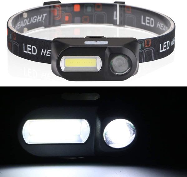 Head lamps 1804 Sensor XP-G Q5 Headlamp Camping Head Light Lamp by 1* 18650 Rechargeable Battery LED COB Bulbs Litwod Lithium Ion 10w