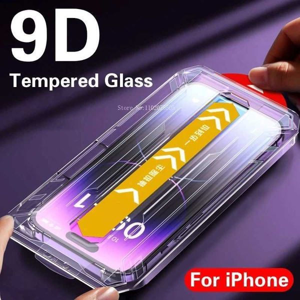 Cell Phone Screen Protectors Screen Saver Film for IPhone 14 13 12 11 Pro Max Mini Tempered Glass for IPhone Xs Max XR X 8 Plus Install Remo