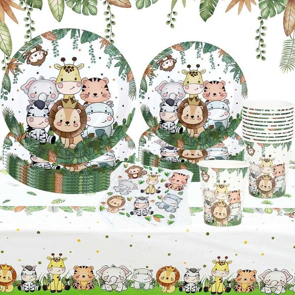 Jungle Animals Disponível Desktop Software Wild One Woodland Safari Primeira festa de aniversário Decoração infantil Childrens Shower Jungle