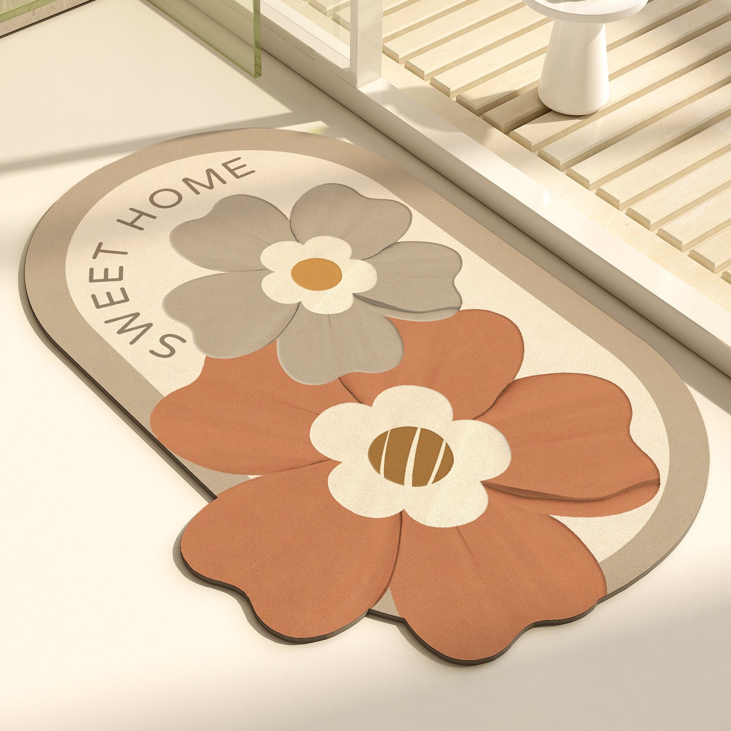 Water-absorbent Quick-drying Soft Mat Bathroom Door Mat Toilet Non-slip Mat Bathroom Floor Mat