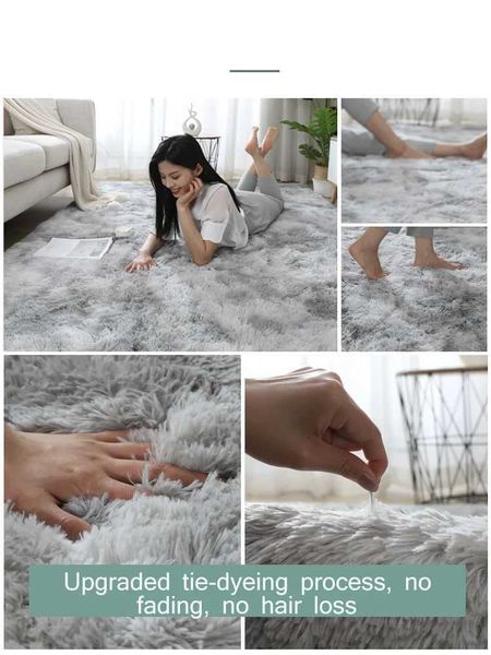 Carpets Fluffy Large Carpet Living Room Plush Lounge Rug in The Bedroom Floor Mat Soft Velvet Carpets For Children Kids Decoration