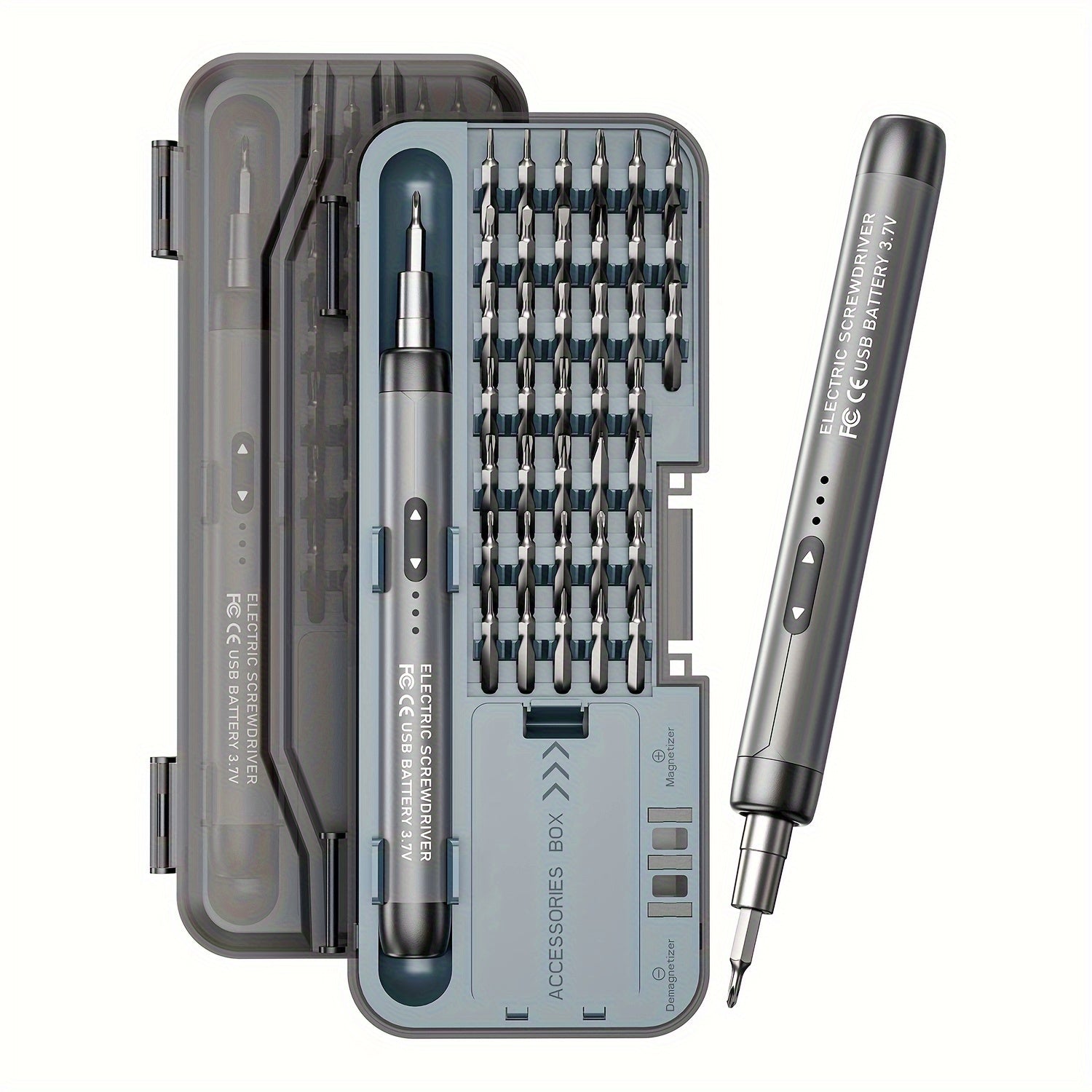 TEMU 46-in-1 Small Precision Electric Screwdriver, Silent, Durable, Long-lasting, Rechargeable, High Torque, Multi-functional, Portable Power Tool,