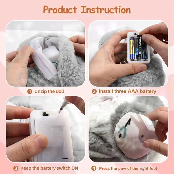 Plush Dolls Cute Soothing Koala Bear Sleep Toys for Kids Baby Calming Anxiety Relief Breathing Toy Buddy Doll With Lights H241101L1TH