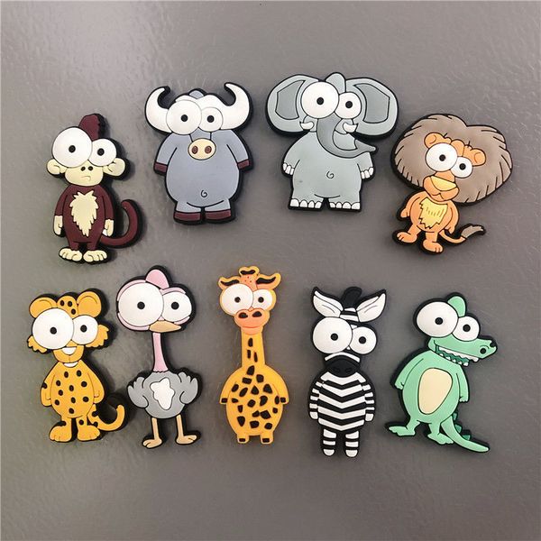 Fridge Magnets Creative Cartoon PVC Zoo Animal Magnetic Toys Toddler Souvenir Refrigerator for Babies Kid 230721