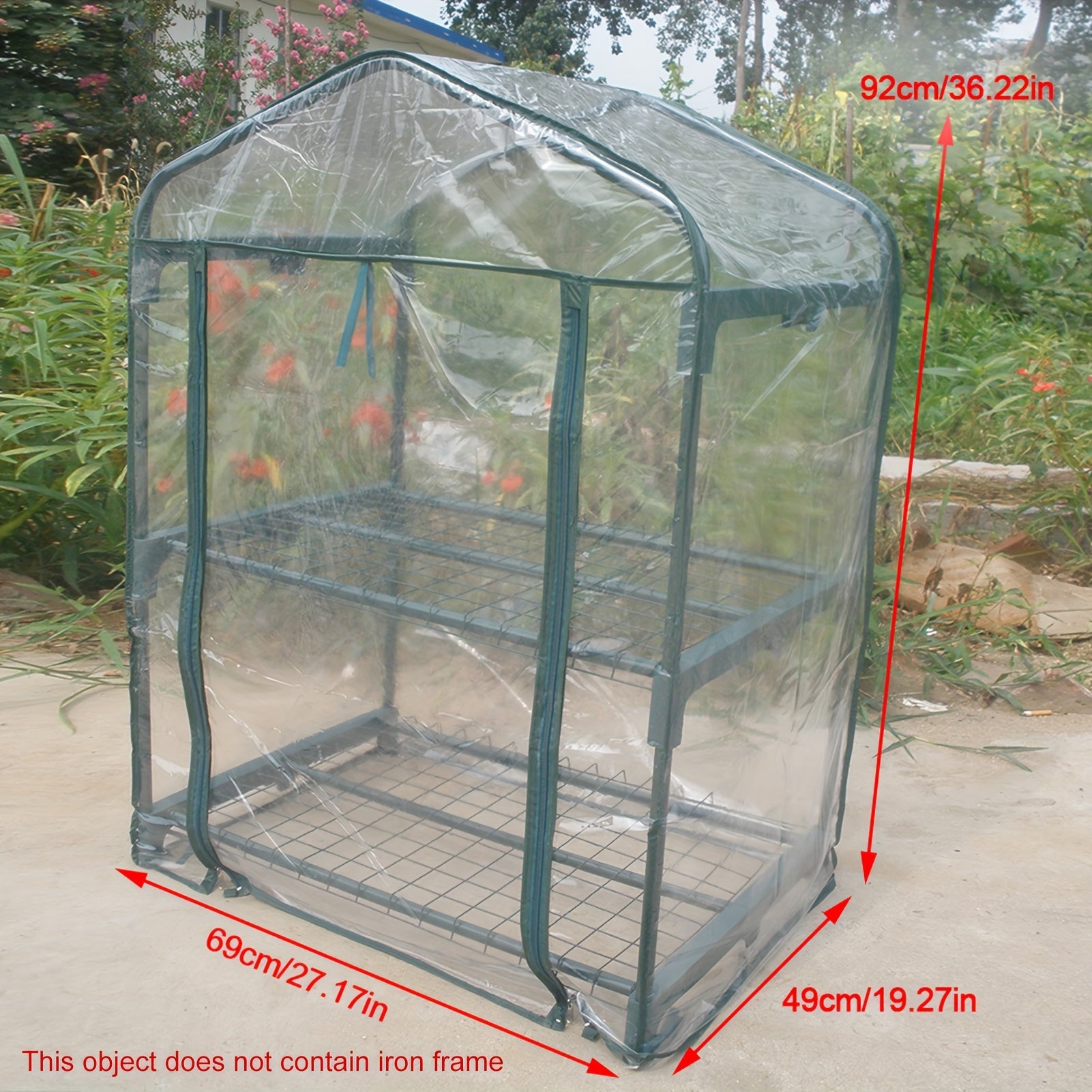 TEMU Mini Portable Garden Warm Greenhouse Flower Plants Gardening Outdoor Garden House Warm Greenhouse Portable Greenhouse House Mini Flower Plants