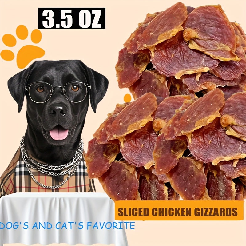 TEMU 3.5oz Chicken Gizzard Jerky For Dogs - Dog Treats For Small, Medium & Large Breeds - Made With Real Gizzard, Perfect Positive-reward Training