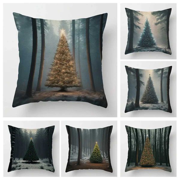 Pillow Case Modern Decorative Cushion for Home Living Room Decor Throw Cover 45*45 40x40cm 60x60cm 45x45cm 50x50cm Merry ChristmasC241109