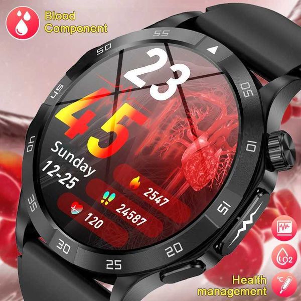 Smart Watches LIGE AI Medical Grade ECG+PPG Smart Watch Health Monitor Mens Bracelet Bluetooth Call Waterproof Smart Watch J240913