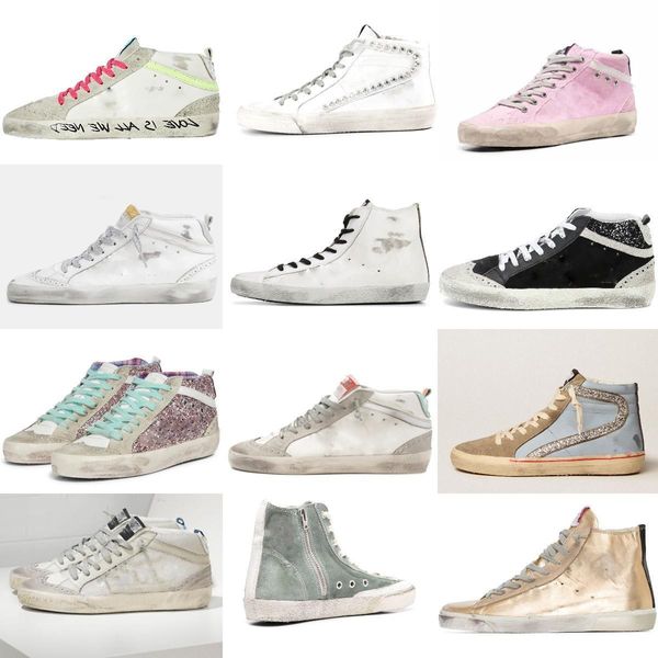 goosesneakers goldens goldenstar ggbd ggdg Shoes Top Quality High-top Women Mens Casual Midstar Slide Black White Gold Silver Designer Train