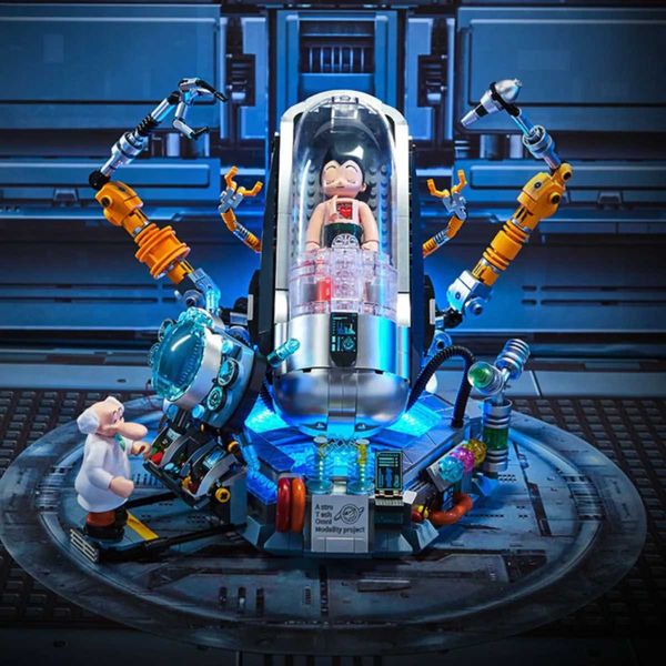 Pantasy Astro Boy Building Block Kit Awakening Moment Diy Cartoon Robot Puzzle Building Model Toys Collection Desktop OrnamentsC250211