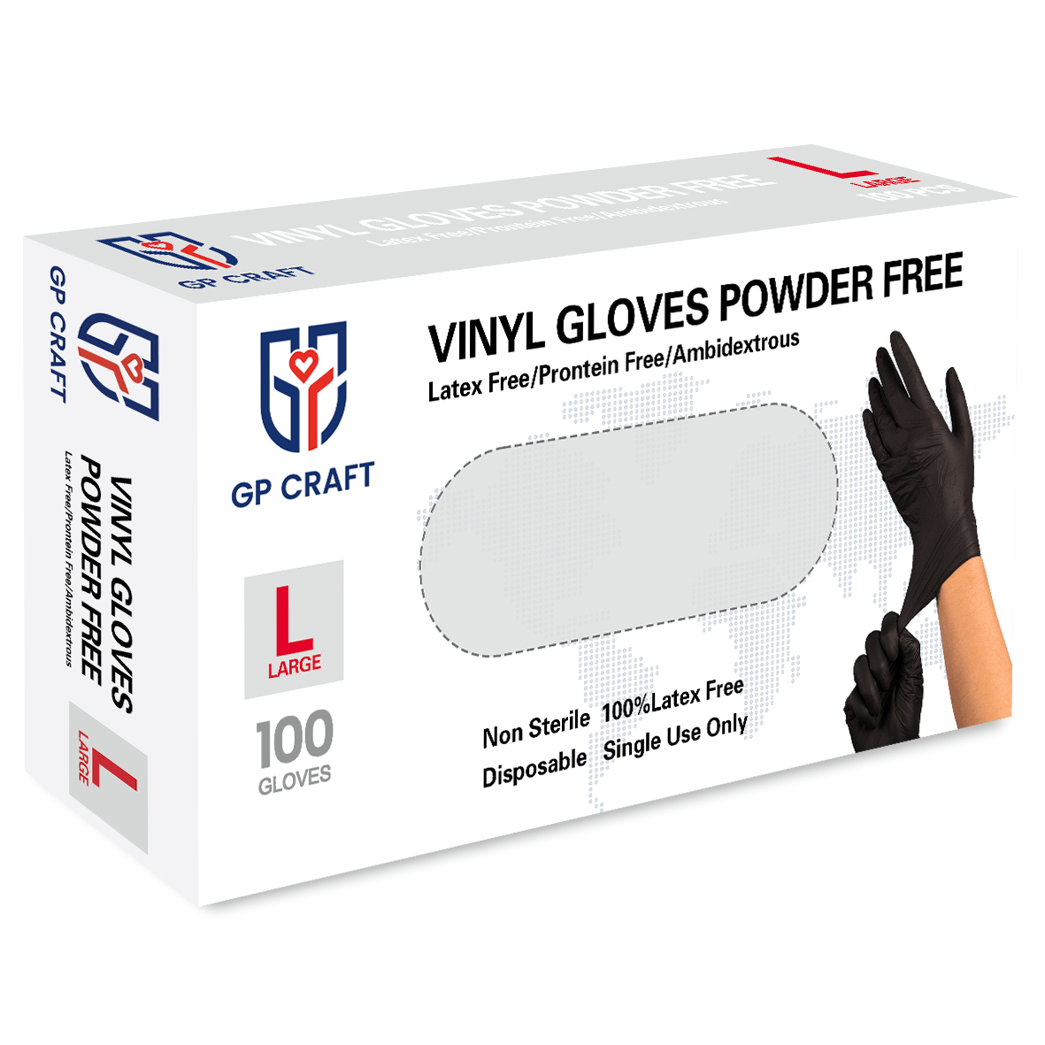 TEMU 100pcs Black Vinyl Synthetic Gloves, 4 Mil, Latex Free Disposable Gloves For Cooking, Cleaning, And Food Prep Outdoor Household Cooking Cleaning