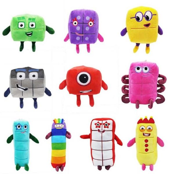14-30cm digital plush toys digital stuffed dolls movie series educational stuffed toys childrens gifts W240821 Z241223