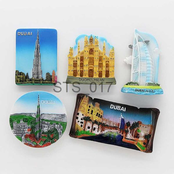 Fridge Magnets 3D fridge magnets Dubai sailing Hotel souvenir magnetic refrigerator paste home decoration Dubai architecture Collection Gift