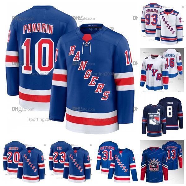 2024-25 New York Artemi Panarin Rangers Hockey jerseys Vladimir Tarasenko Jimmy Vesey Mika Zibanejad Barclay Goodrow Igor Shesterkin Ryan Li