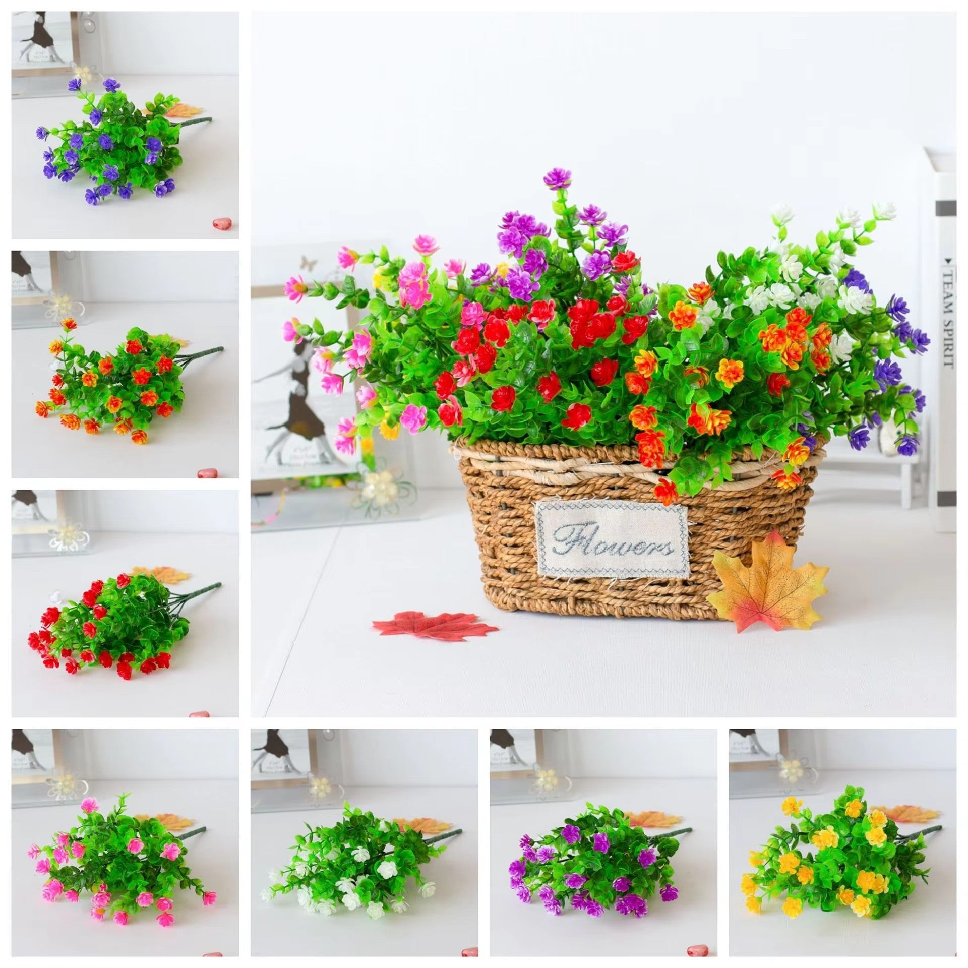 Artificial Outdoor Flowers Flower Plants Greenery Artificial Flowers For Office kitchen Wedding Garden Decor