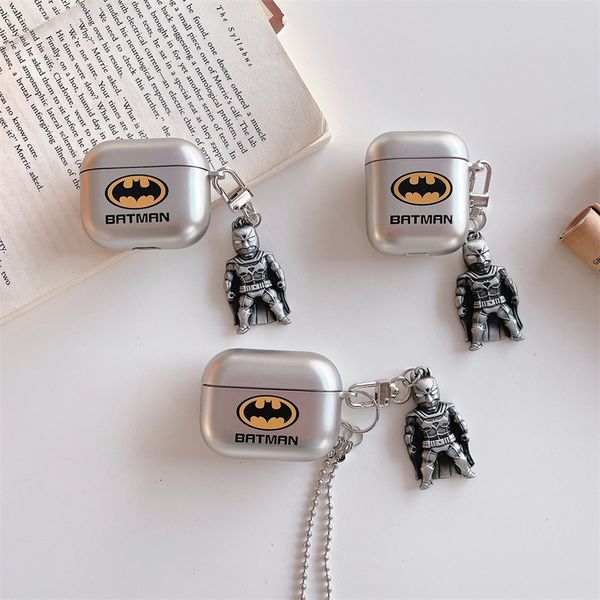 ddmygifts Electroplated matte Batman suitable for Pro 1-2-3 generation Bluetooth wireless headphone cover soft shell men A