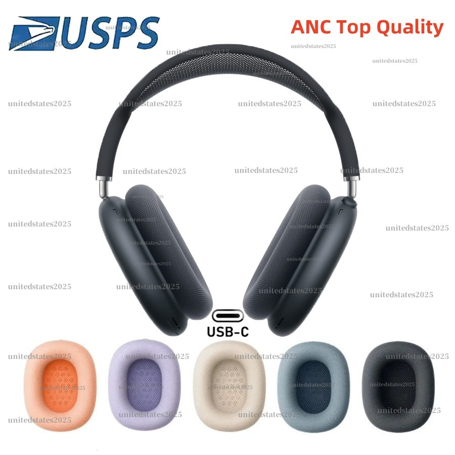 for Airpods MAX Top ANC Metal airpodspro max 2 3 4 Headband Headphone Accessories Transparent Solid Silicone Waterproof Protective case pro Maxs Hea
