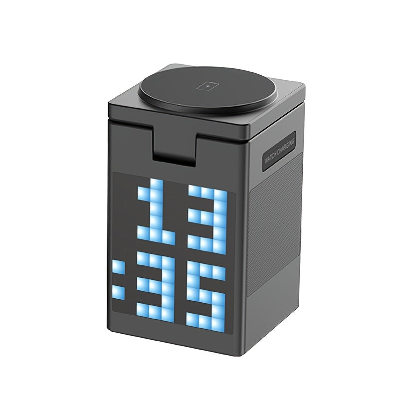 TEMU <fastest Shipping> Upgraded Phone Holder With Ambient Light, Speaker And Wireless Charging Function - Usb-c, Suitable For Phones And Tablets,