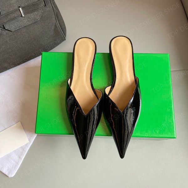 Pointed Toe Patent Leather Flats for Women - Comfortable Stilettos & Sandals Set