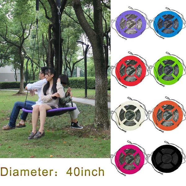 Swings Jumpers Bouncers Brand new 8-color baby toy swing giant 40 inch baby swing chair outdoor childrens swing weighing 400 pounds H240710