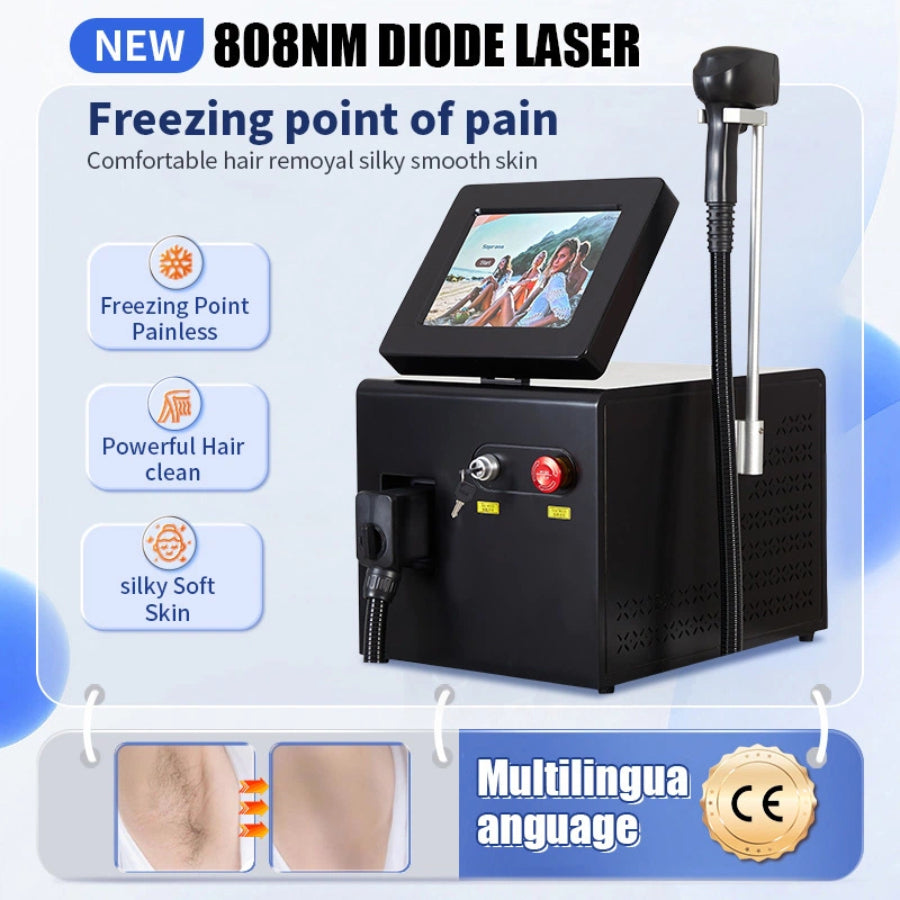 Permanent Diode Laser Body Facial Hair Removal Machine Diode 3 Wavelength For Painless Ice Platinum In Salon