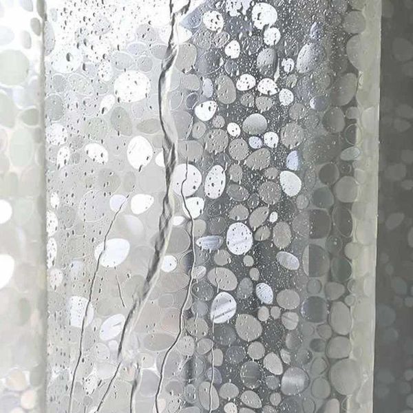 Thick Mildewroof European shower curtain set waterproof bathroom curtain 3D pebble matte bathroom curtain with hooks W240808