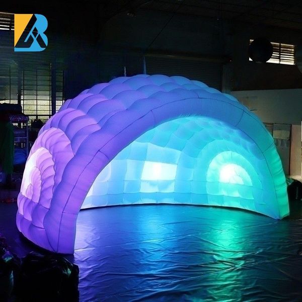 wholesale Customized dark glowing inflatable balloon dome tent for lighting parties