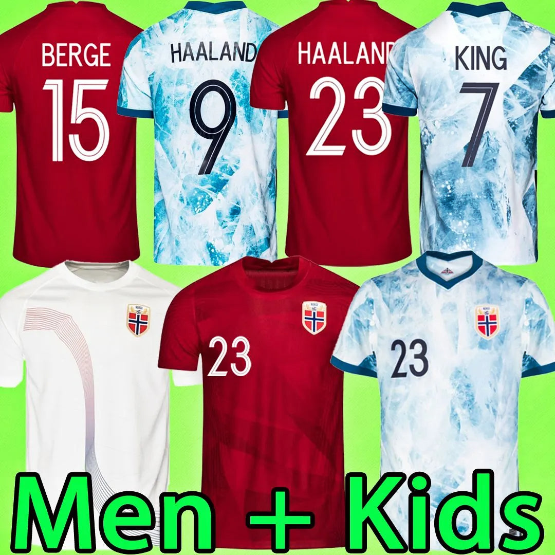 Norge 2022 2023 soccer jerseys HAALAND Norvegia nation team Norvege SORLOTH ODEGAARD Noreg 22 23 Noruega Football Shirts Kids kit Noruega Men set No
