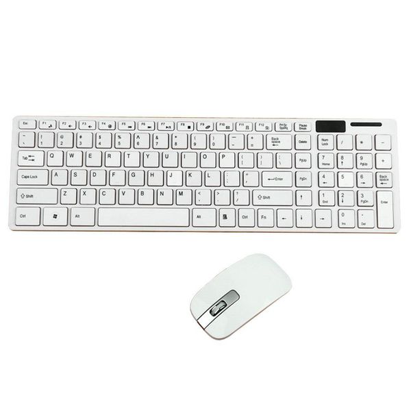 Keyboard Mouse Combos Mini Tra Slim Wireless 2.4Ghz And Kit For Desktop Laptop Pc Black White Option Drop Delivery Computers Networkin Dh83H