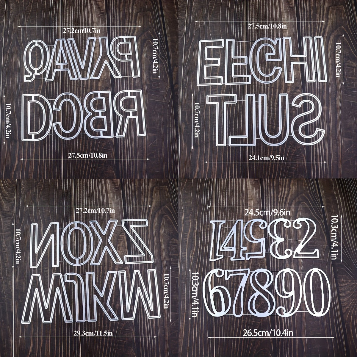 TEMU Super Large 10cm-3.9in Letters And Numbers Metal Die Cuts For Scrapbooking, Diy Photo Album Paper Template Mold Embossing Craft Decoration