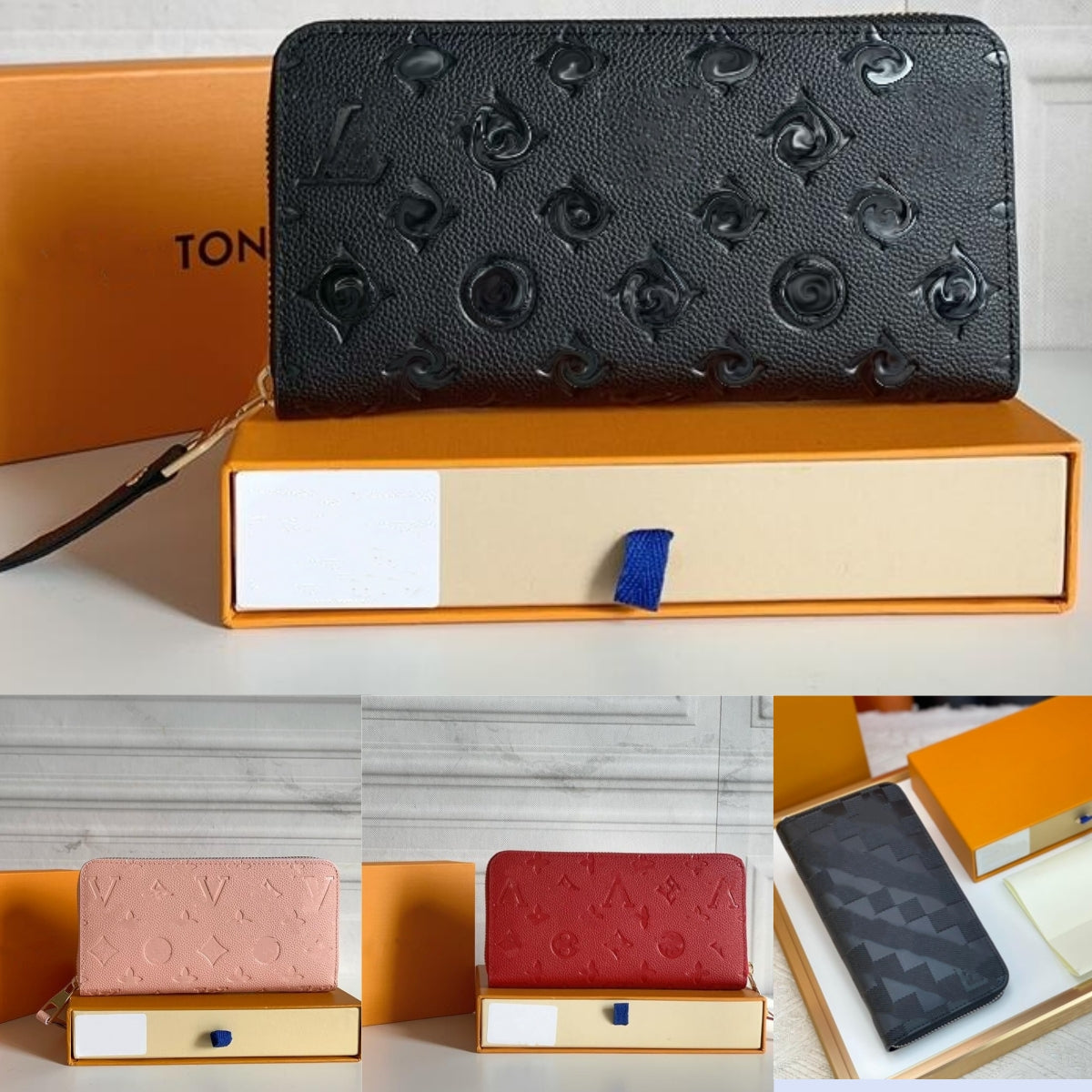 Top Luxury Leather Purse Designer Wallets Zipper women large capacity Fashion Wallets Retro Handbag For Men Women Card Holders Coin Famous Clutch Wa