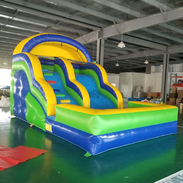 Outdoor Games & Activities 2022 Popular Desig Inflatable Kids Toy Outdoor PVC slide entertainment game with pool